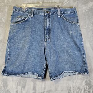 Wrangler Jean Denim Shorts Mens 38 Blue Work Outdoor *stains